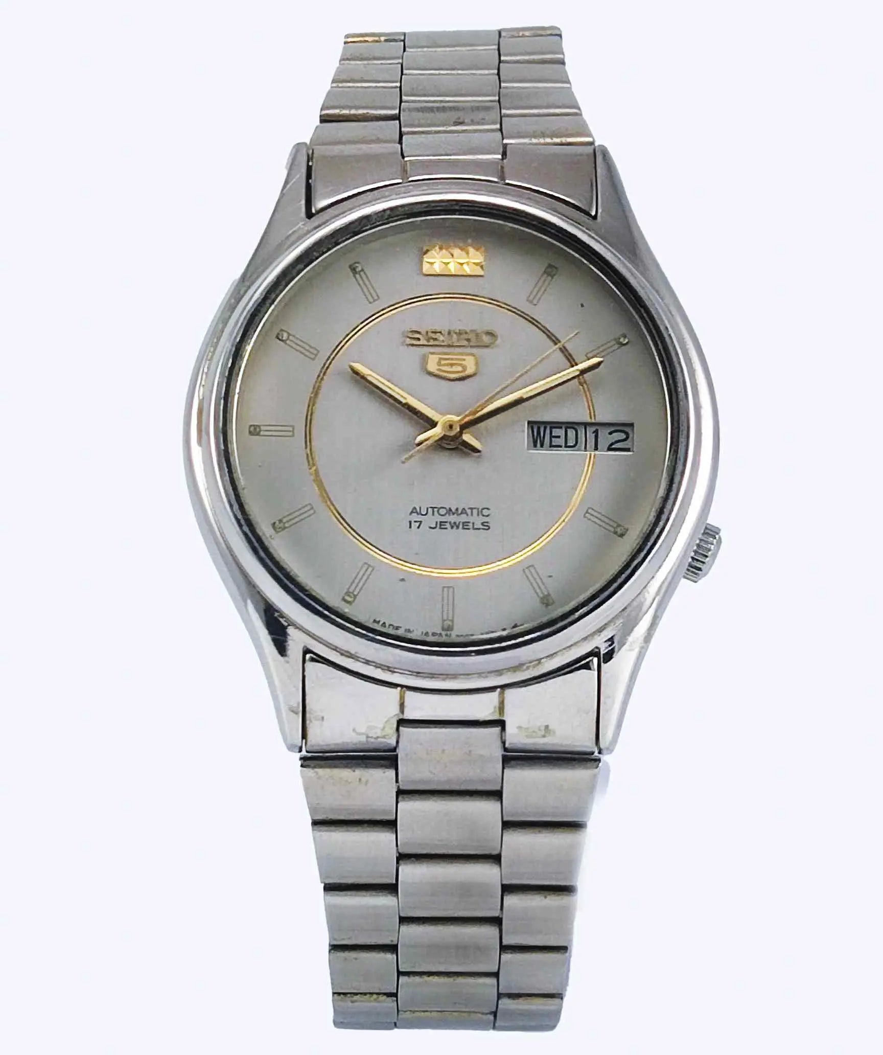 Vintage Seiko Mens Stainless Steel Automatic on sale Day/date Watch 7009-3170 Works