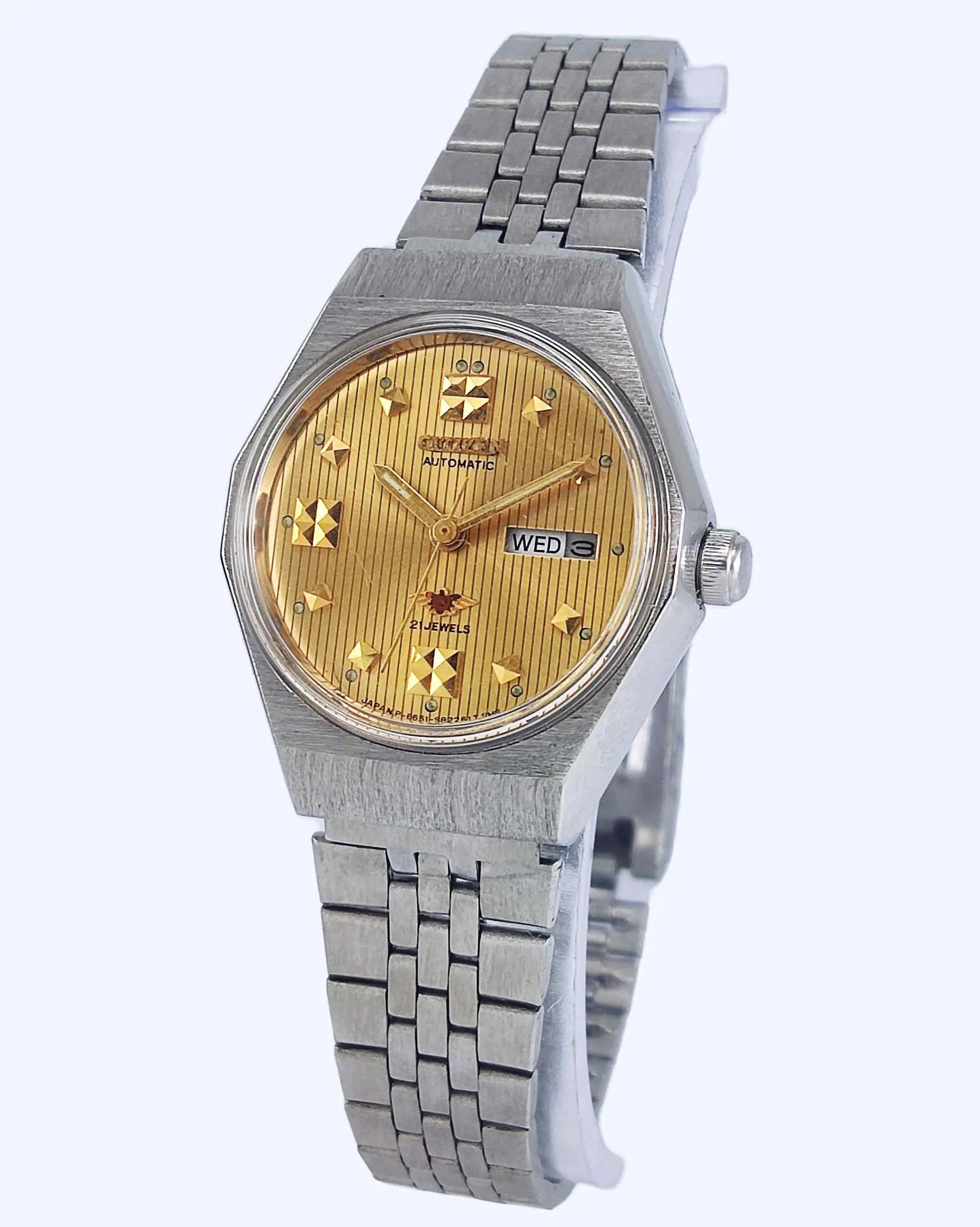 Citizen Automatic 8200A Black Dial 21 Jewels Day Date Men's Mechanical Watch Discover-Diamonds