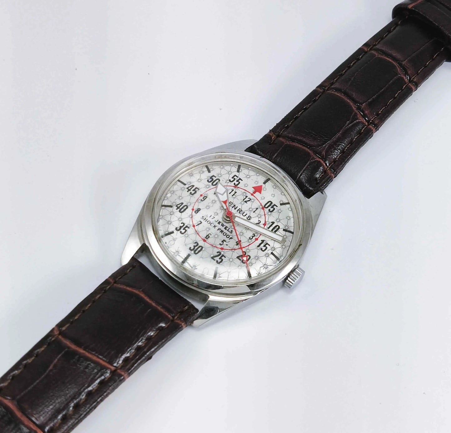 Benrus 17 Jewels Shock Proof Silver Dial Men's Watch Discover-Diamonds