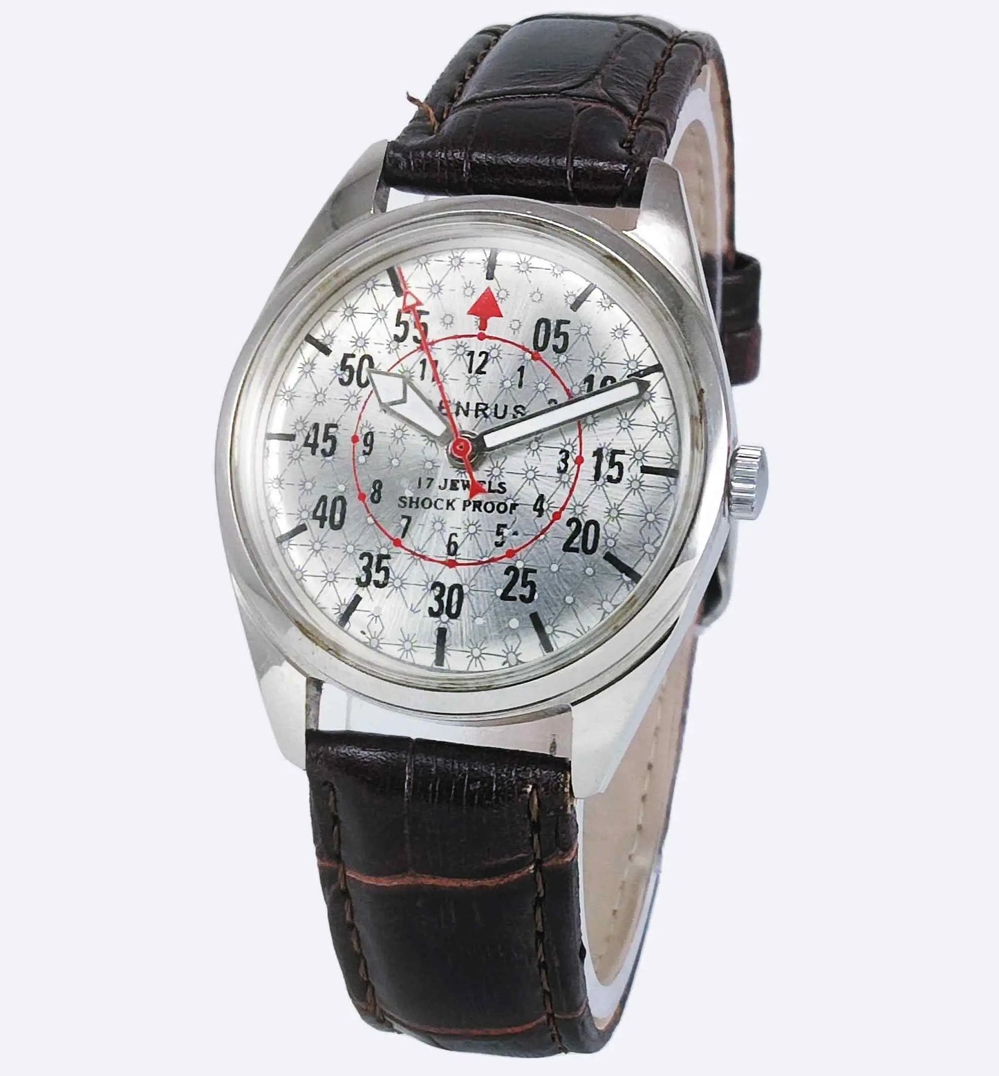 Benrus 17 Jewels Shock Proof Silver Dial Men's Watch Discover-Diamonds