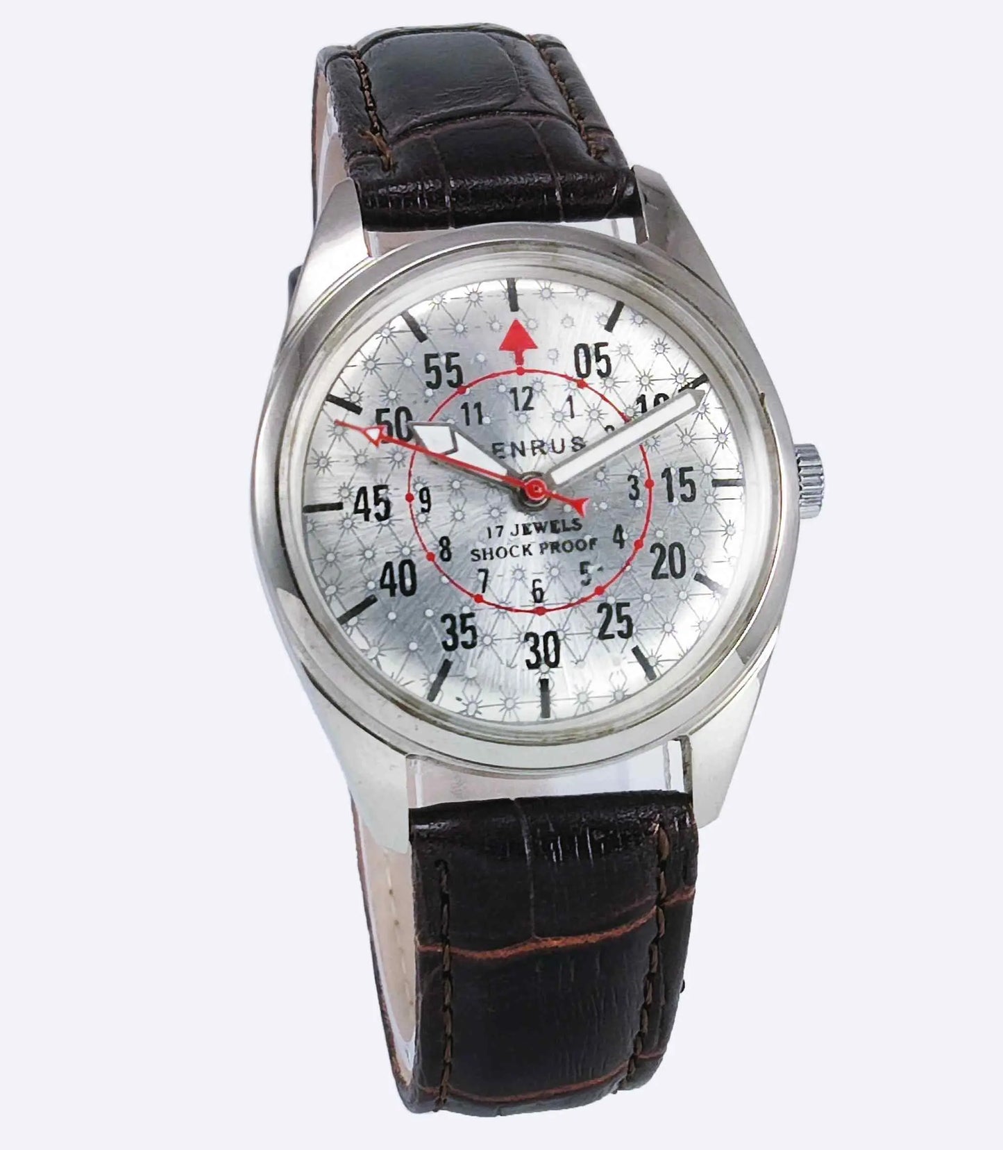 Benrus 17 Jewels Shock Proof Silver Dial Men's Watch Discover-Diamonds