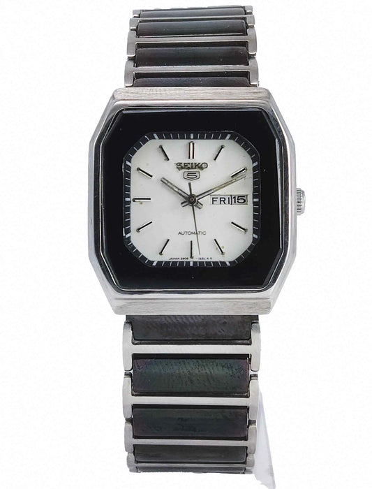 Seiko 5 Automatic-2906A Off-White Dial 17 Jewels Day Date Men's Wrist Watch Discover-Diamonds