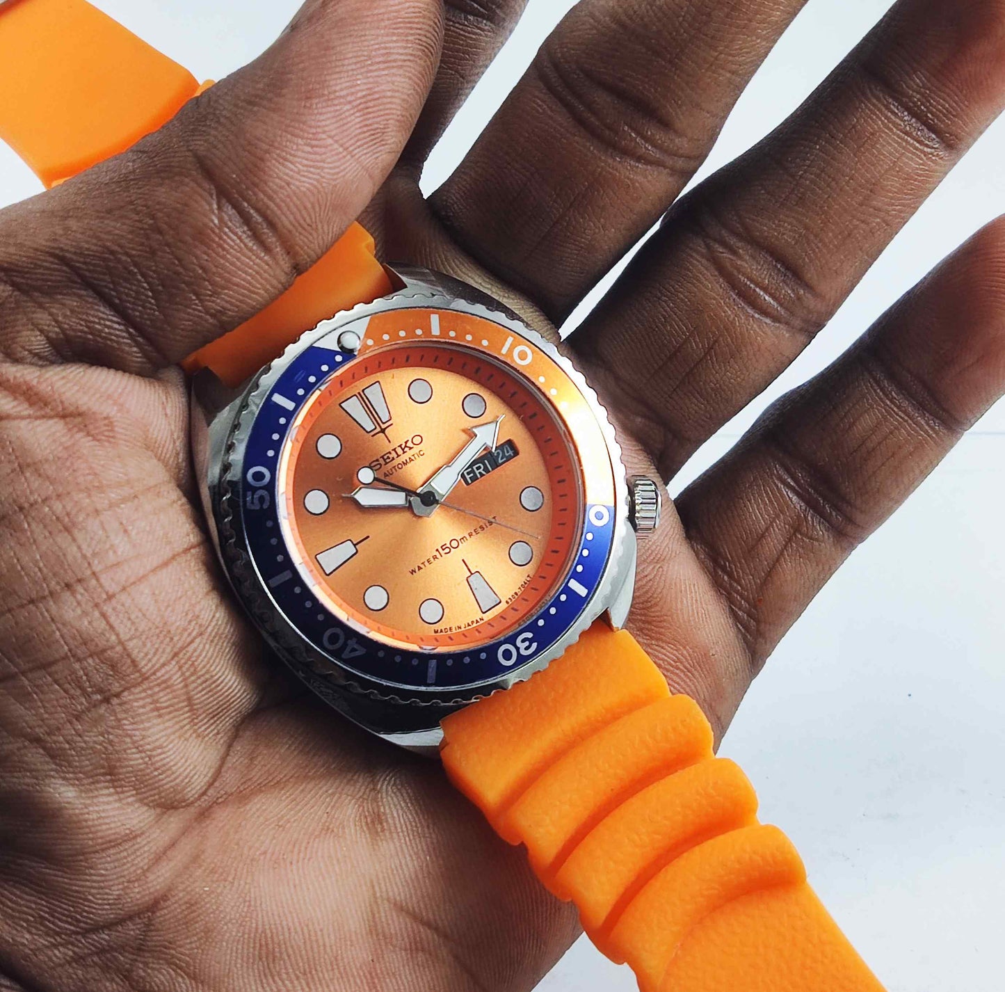 Seiko Automatic 6309A Orange Dial 17 Jewels Men's Sports Watch Discover-Diamonds