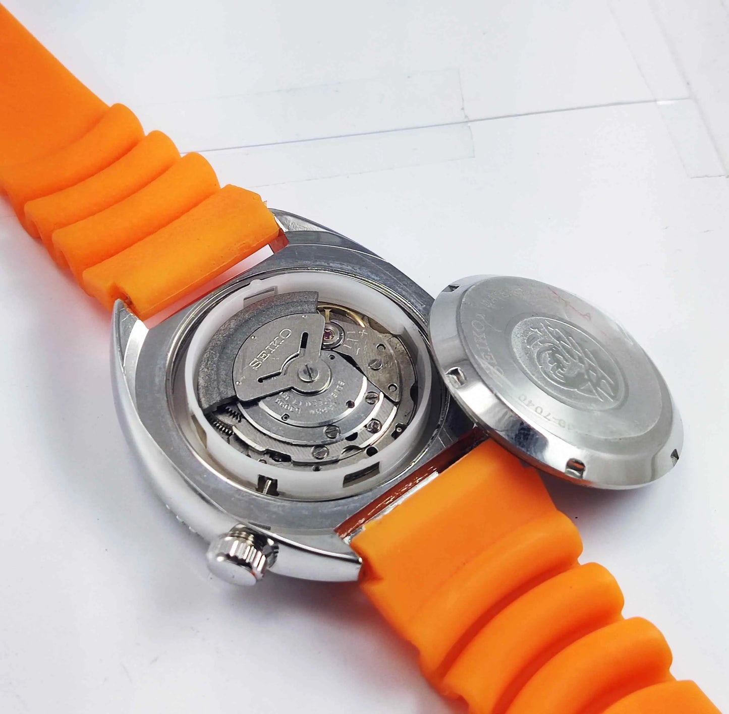 Seiko Automatic 6309A Orange Dial 17 Jewels Men's Sports Watch Discover-Diamonds