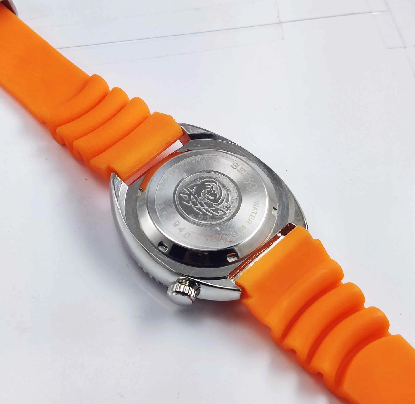 Seiko Automatic 6309A Orange Dial 17 Jewels Men's Sports Watch Discover-Diamonds