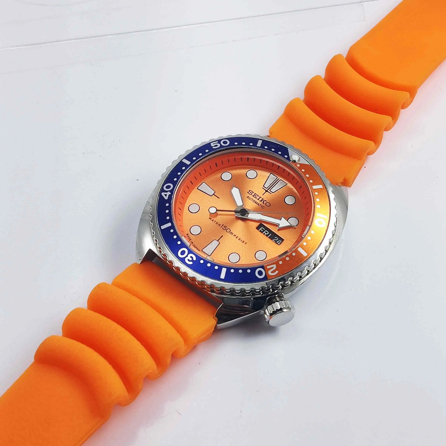 Seiko Automatic 6309A Orange Dial 17 Jewels Men's Sports Watch Discover-Diamonds