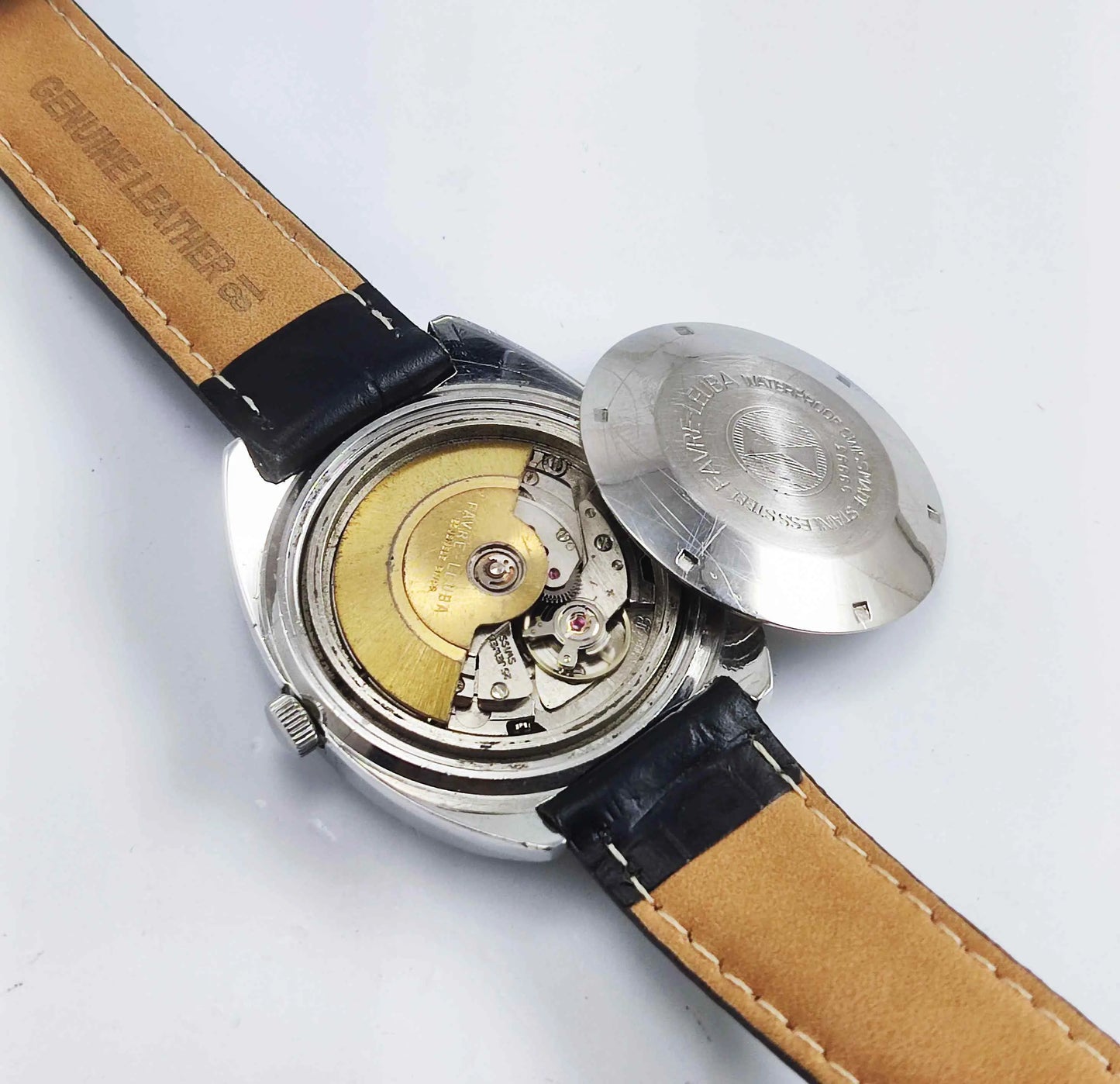 Favre Leuba Geneve 908 Gray Dial Automatic 25 Jewels Men's Wrist Watch - Discover-Diamonds