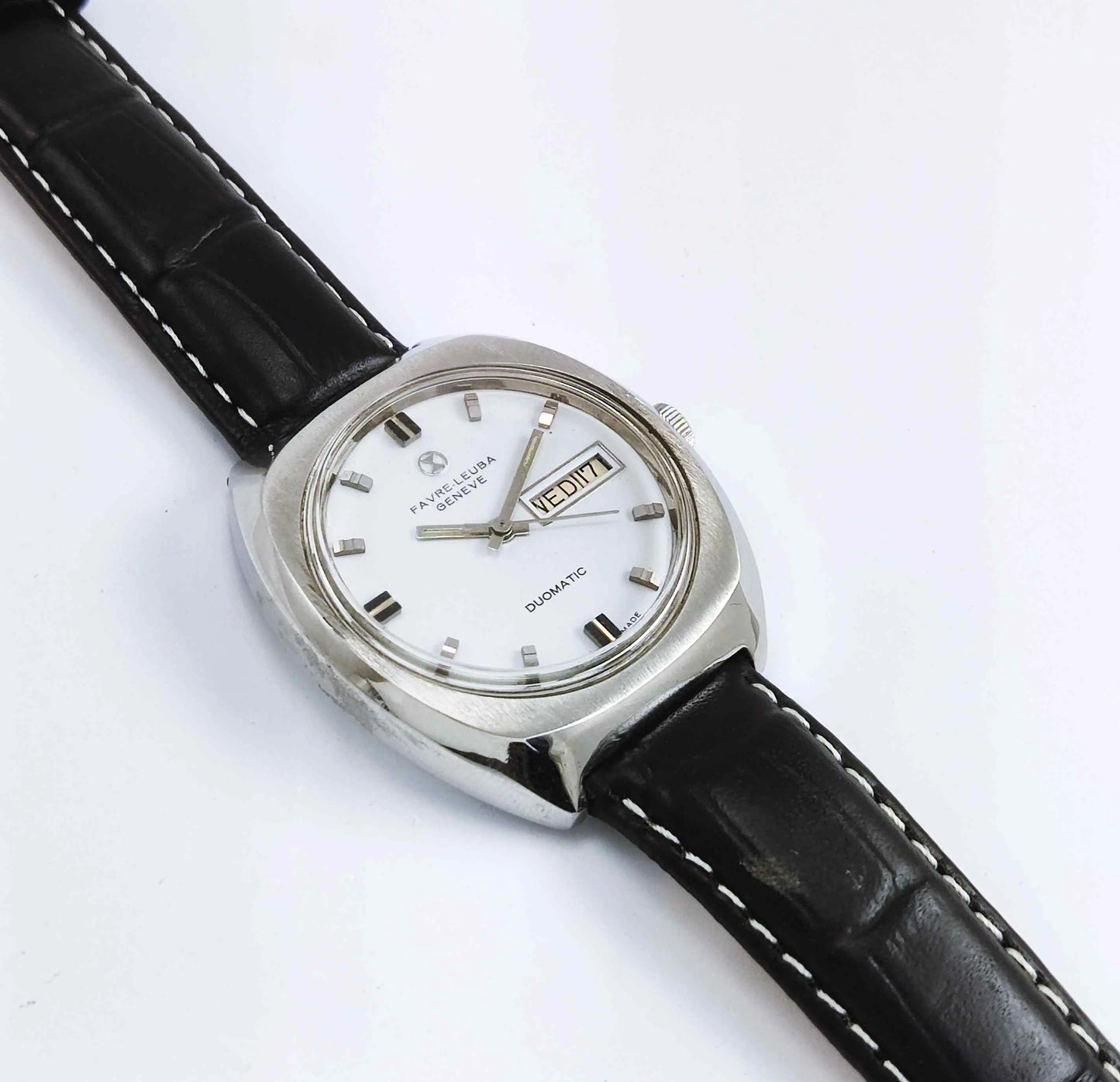 Favre Leuba Geneve 908 Gray Dial Automatic 25 Jewels Men's Wrist Watch - Discover-Diamonds