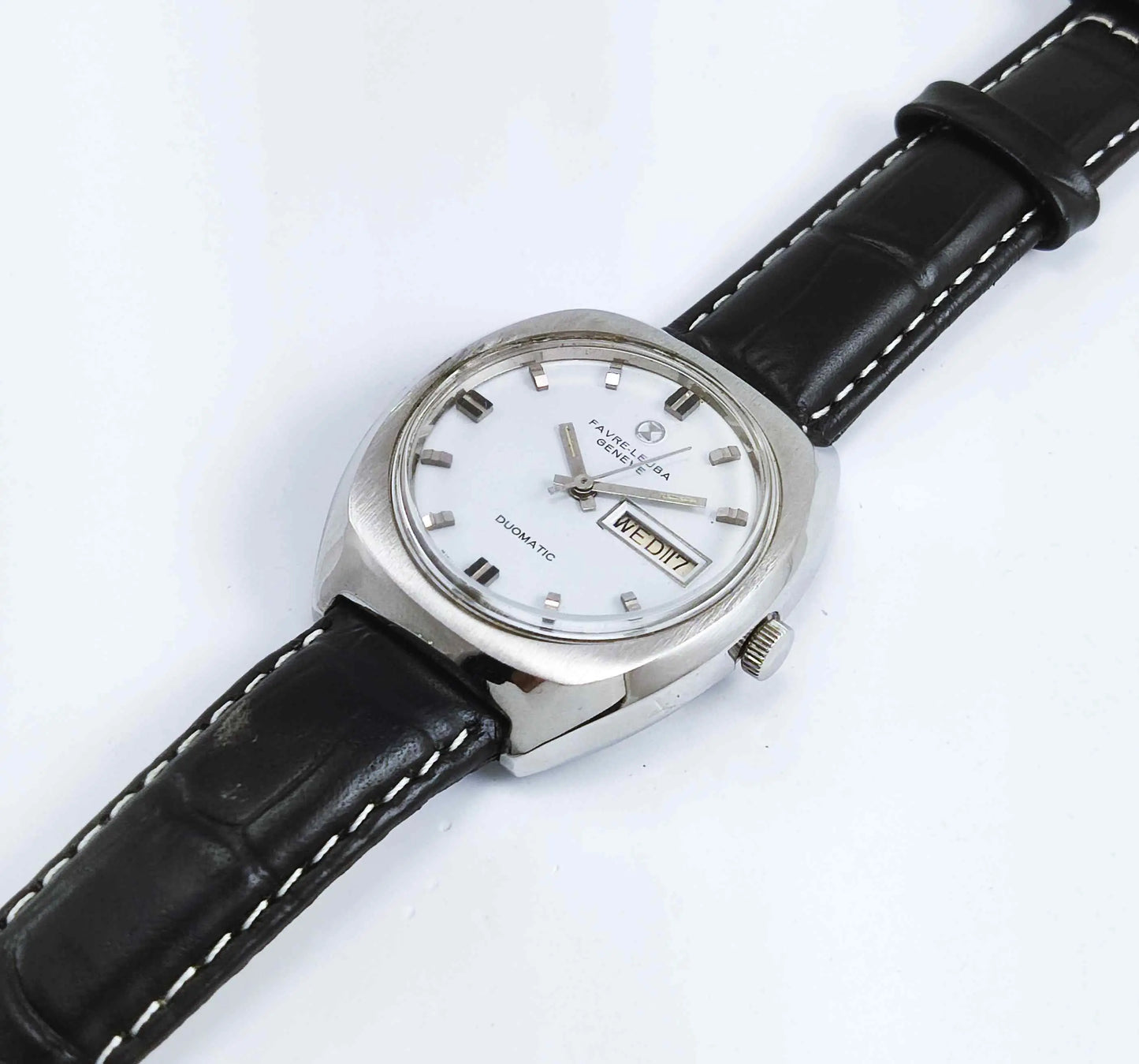 Favre Leuba Geneve 908 Gray Dial Automatic 25 Jewels Men's Wrist Watch - Discover-Diamonds