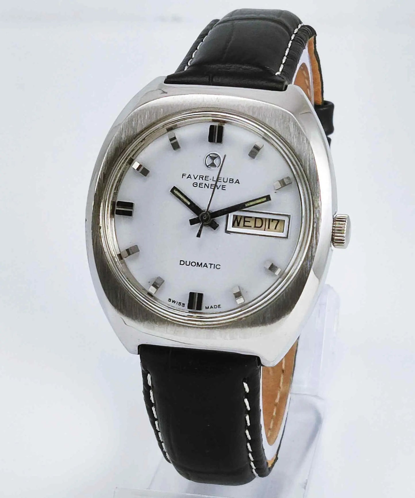 Favre Leuba Geneve 908 Gray Dial Automatic 25 Jewels Men's Wrist Watch - Discover-Diamonds