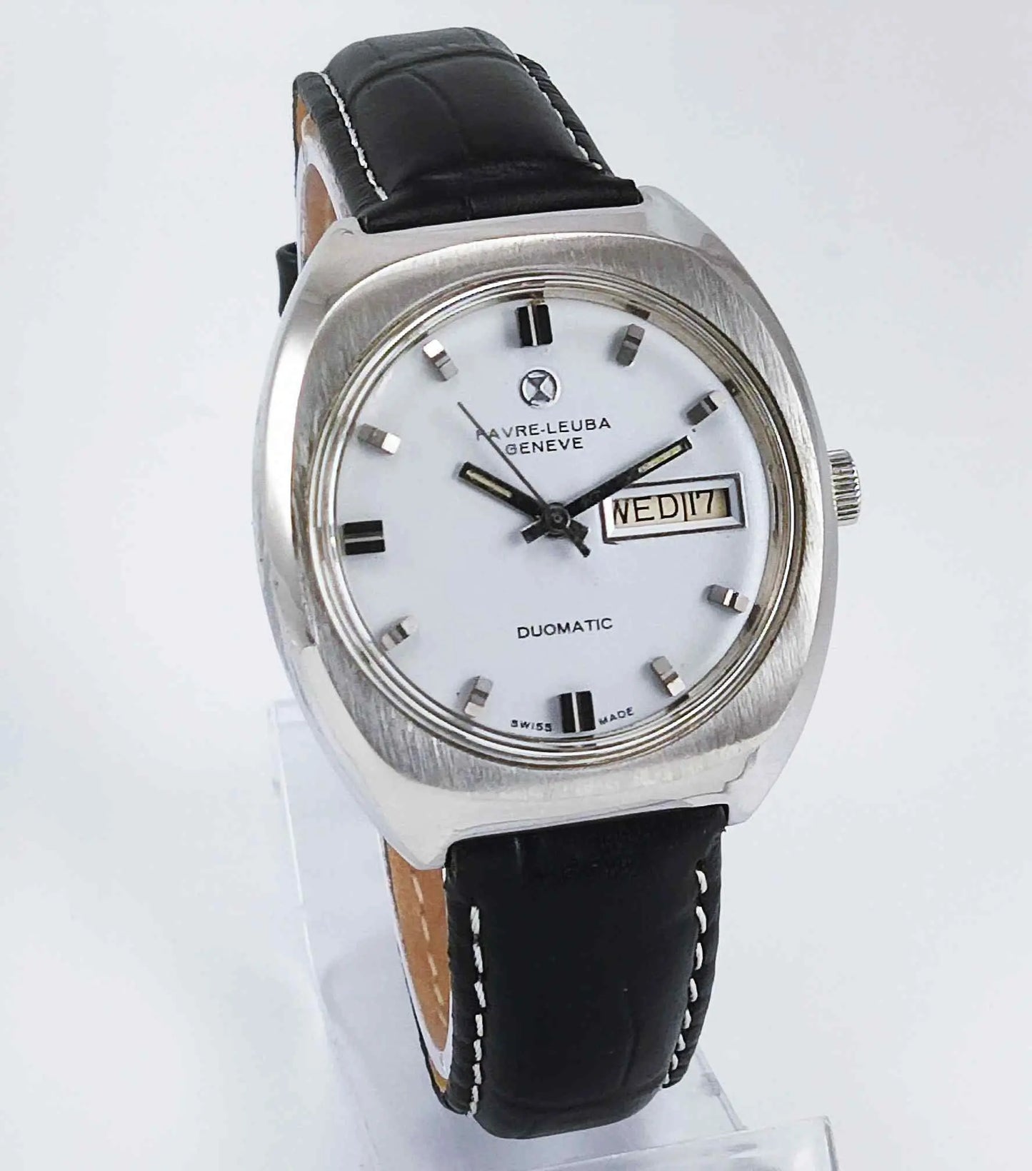 Favre Leuba Geneve 908 Gray Dial Automatic 25 Jewels Men's Wrist Watch - Discover-Diamonds