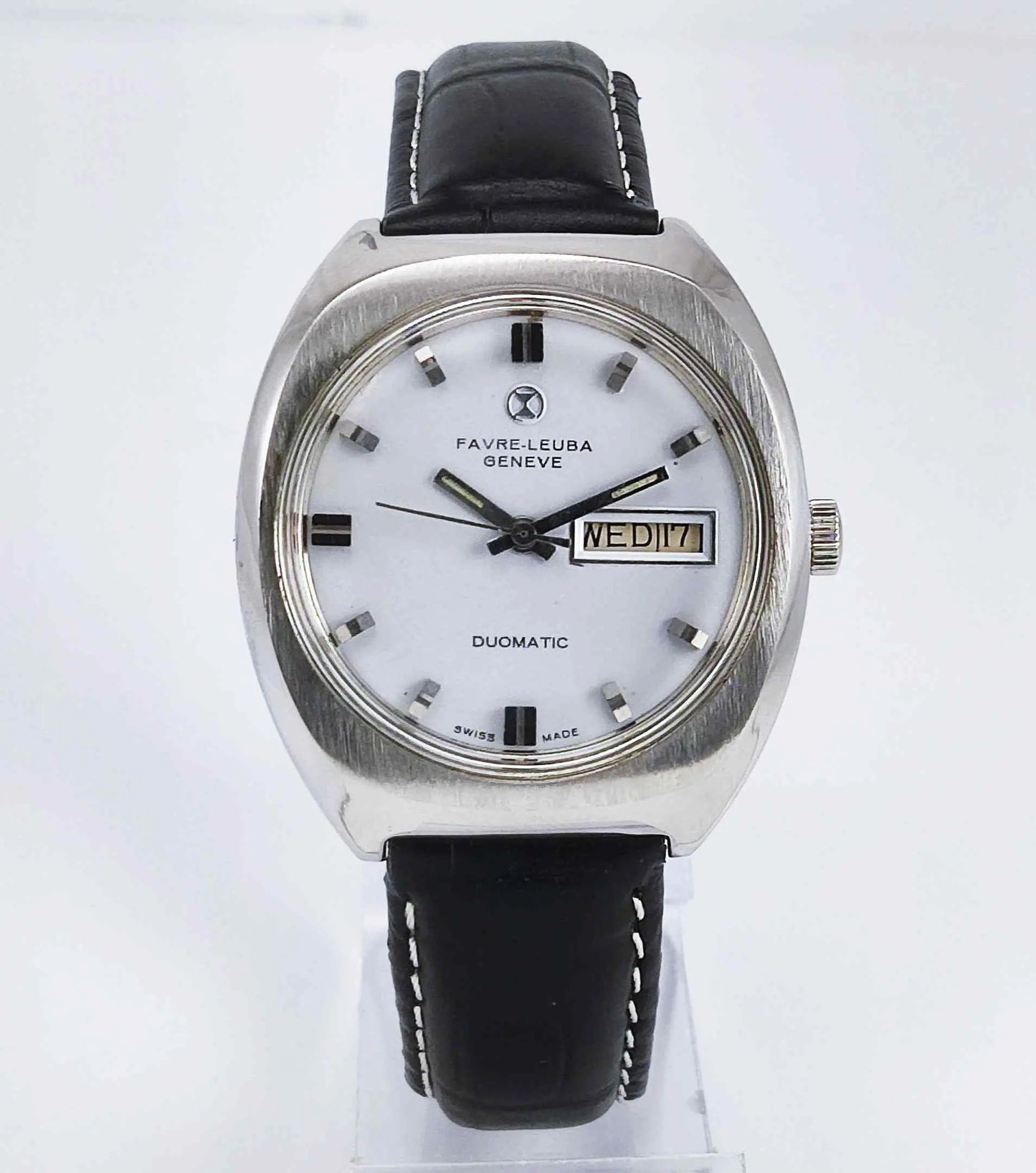 Favre Leuba Geneve 908 Gray Dial Automatic 25 Jewels Men's Wrist Watch - Discover-Diamonds