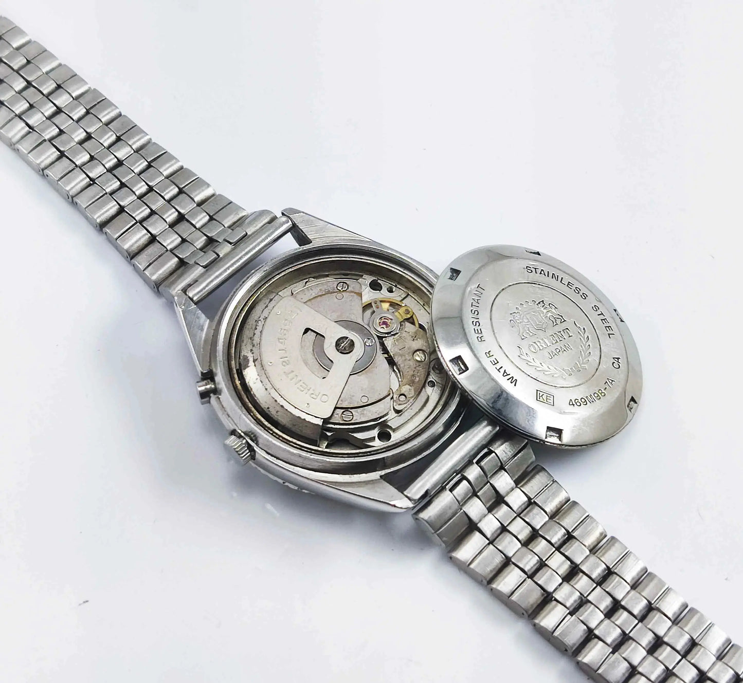 Genuine Orient Automatic 46941 Silver Dial 21 Jewels Day Date Discover-Diamonds