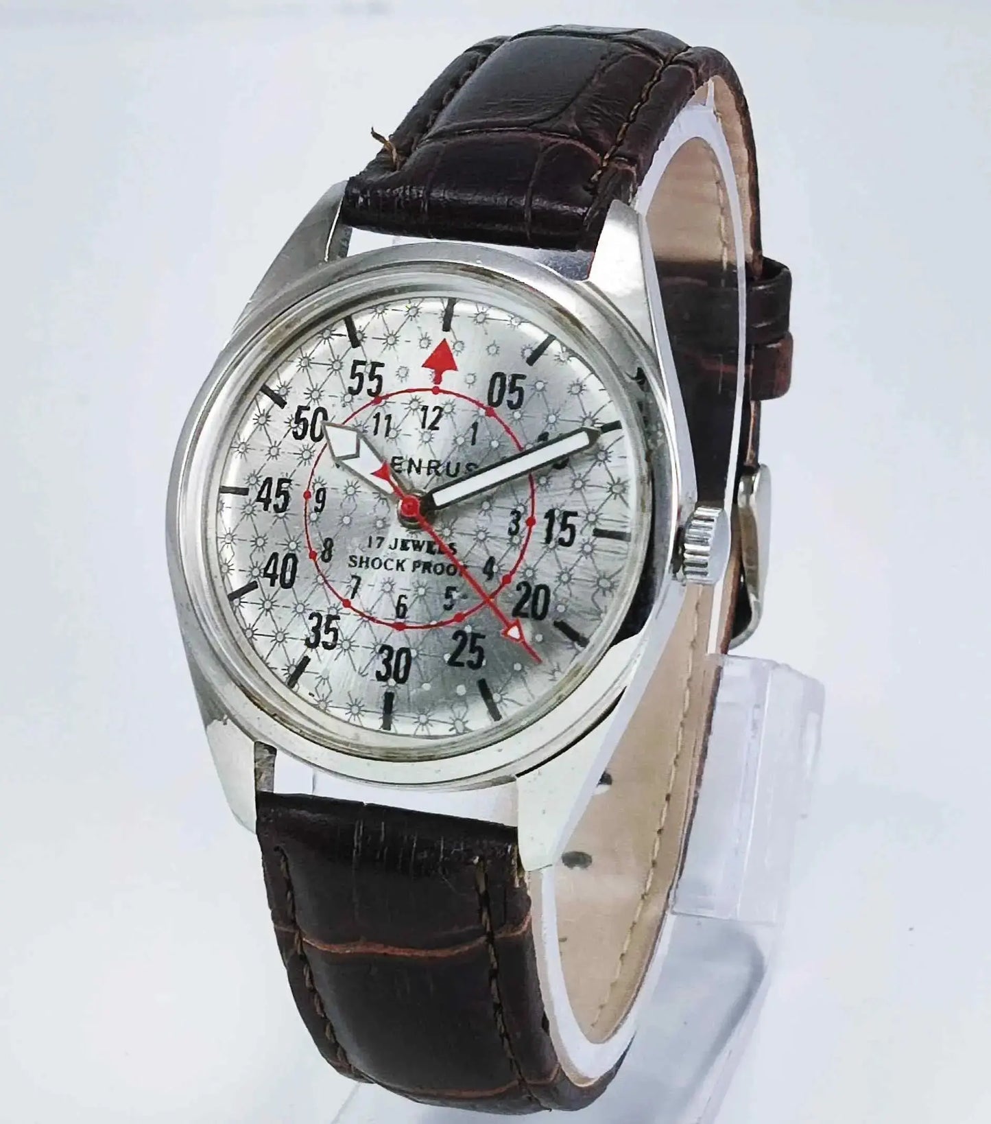 Benrus Silver Dial ST-96 17 Jewels Shock Proof Men's Watch Discover-Diamonds