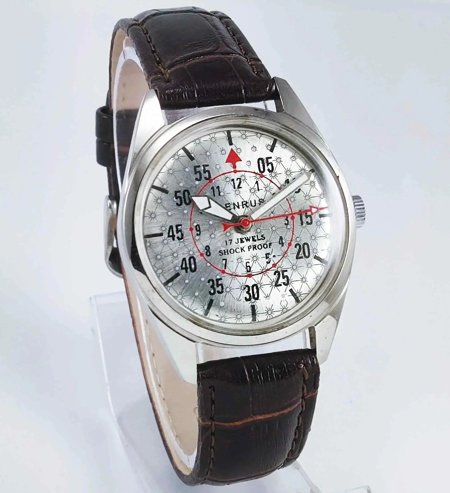 Benrus Silver Dial ST-96 17 Jewels Shock Proof Men's Watch Discover-Diamonds