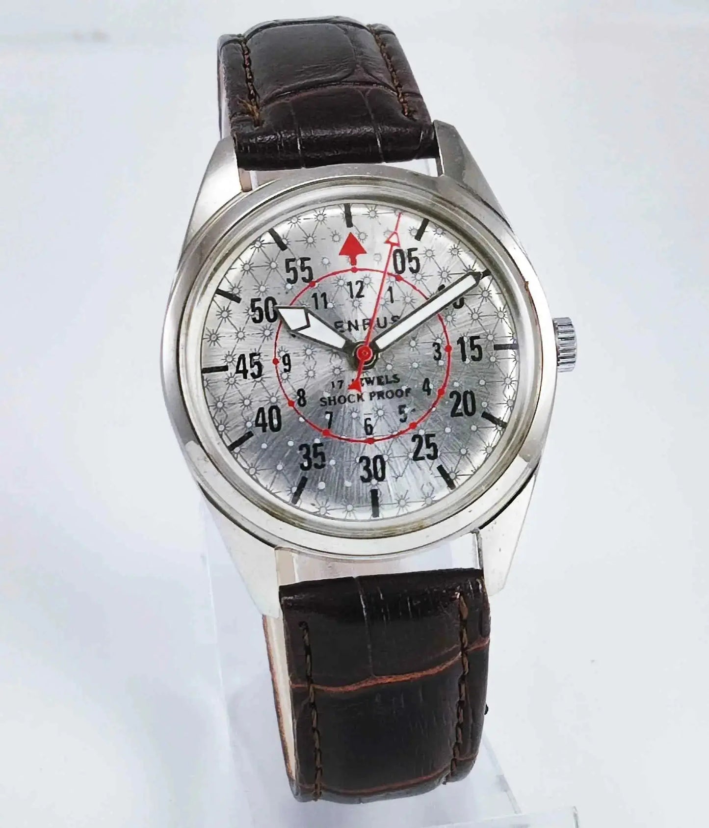 Benrus Silver Dial ST-96 17 Jewels Shock Proof Men's Watch Discover-Diamonds