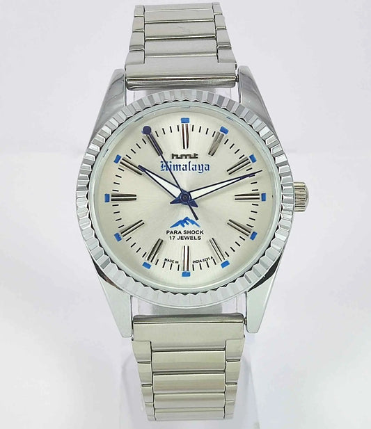 HMT Himalaya Silver Dial Transparent Back Mechanical Handwinding Men's Watch 0231 Discover-Diamonds