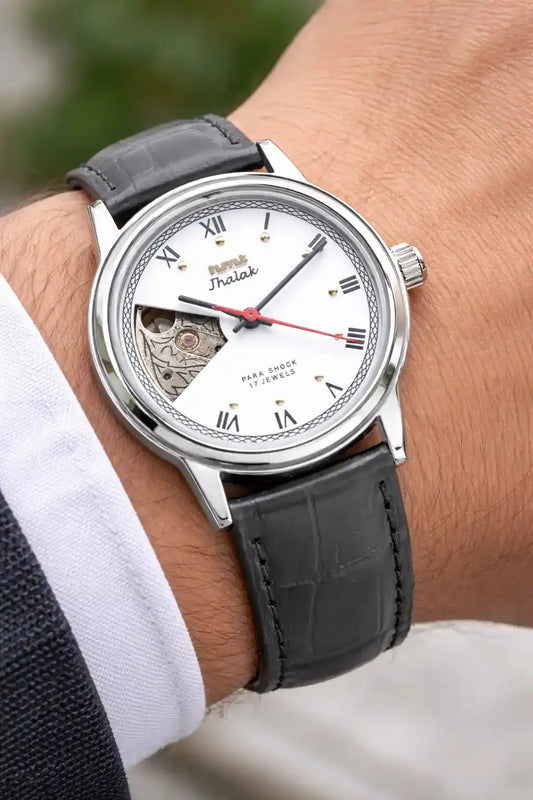 HMT Jhalak Skeleton Dial 17 Jewels White Dial Mechanical Handwinding Discover-Diamonds Physical