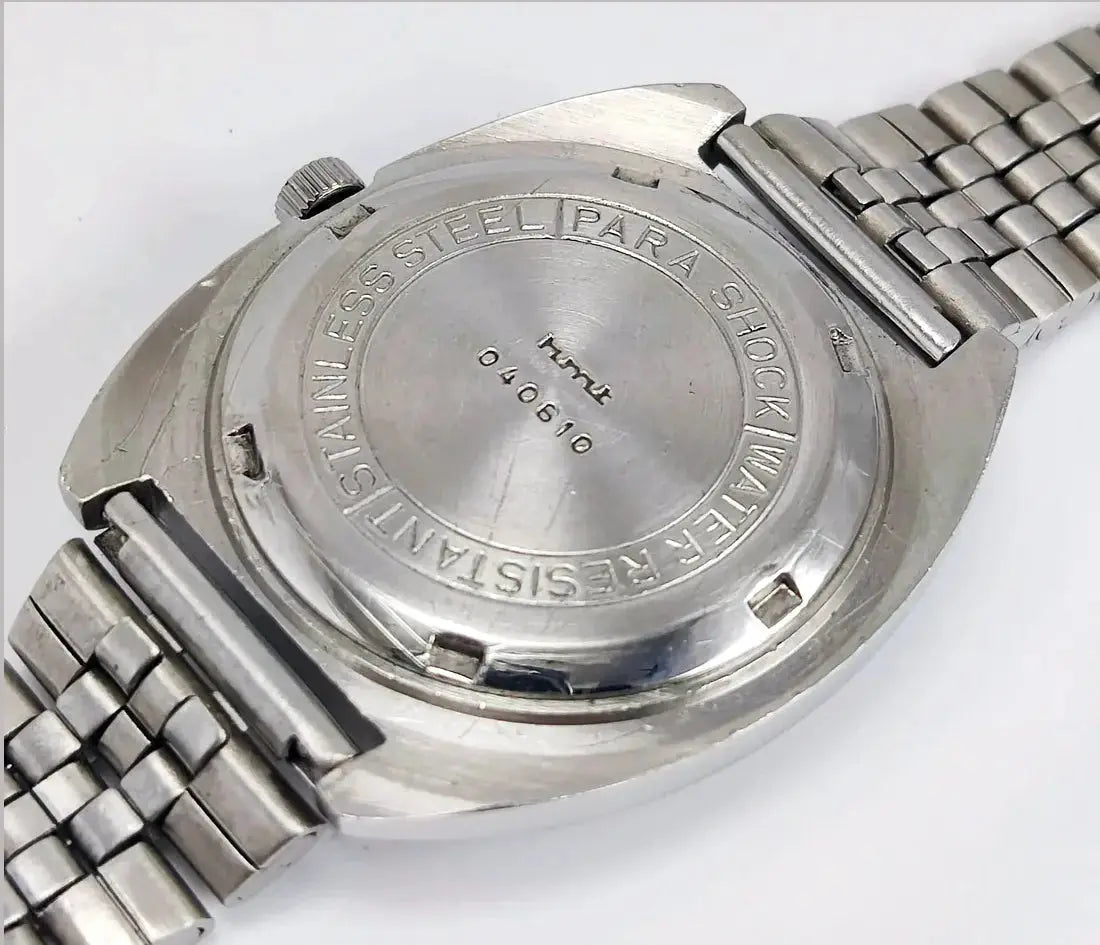 HMT Kohinoor Red Dial Para Shock 17 Jewels Mechanical Handwinding Men's Watch Discover-Diamonds