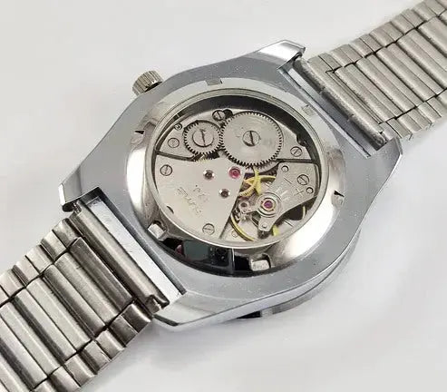 HMT Kohinoor Purple Dial Para Shock 17 Jewels Transparent Back Mechanical Handwinding Men's Watch 0231 Discover-Diamonds