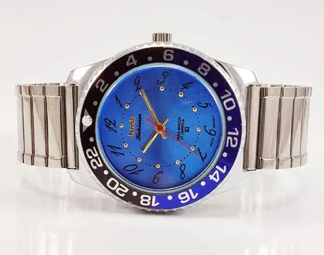 HMT Kohinoor Para Shock 17 Jewels Blue Dial Transparent Back Mechanical Handwinding Men's Watch 0231 Discover-Diamonds
