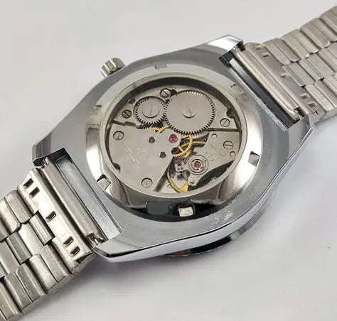 HMT Kohinoor Para Shock 17 Jewels Blue Dial Transparent Back Mechanical Handwinding Men's Watch 0231 Discover-Diamonds