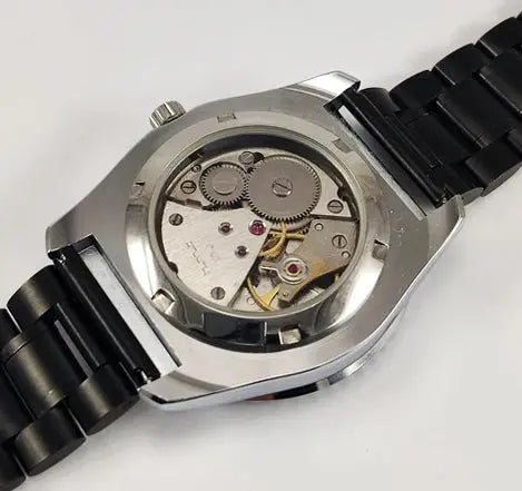 HMT Kohinoor Para Shock 17 Jewels Red Dial Transparent Back Mechanical Handwinding Men's Watch 0231 Discover-Diamonds