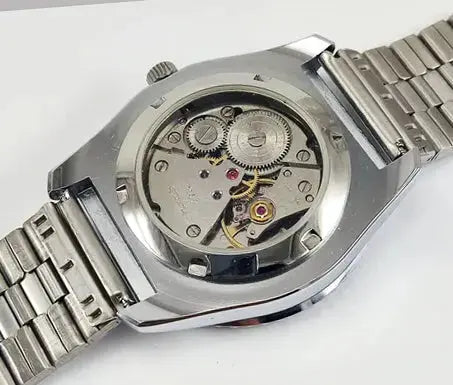 HMT Kohinoor Para Shock 17 Jewels Red Dial Transparent Back Mechanical Handwinding Men's Watch 0231 Discover-Diamonds