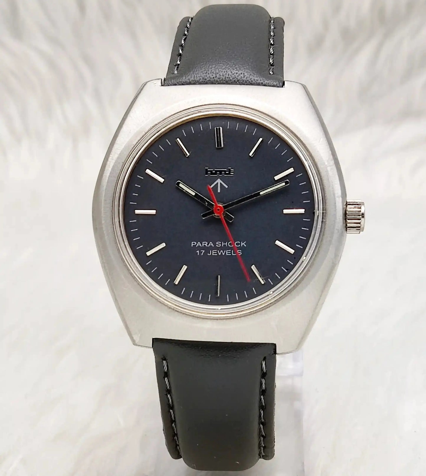 HMT Kohinoor Stick Indices Para Shock 17 Jewels Gray Dial Handwinding