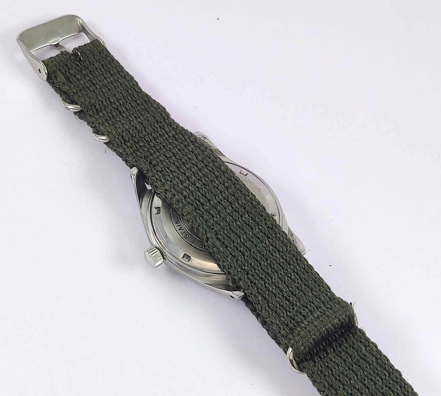 HMT Pilot Green Dial Mechanical Handwinding Men's Watch 0231 Discover-Diamonds