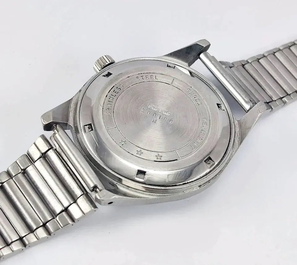 HMT Pilot White Dial 17 Jewels Para Shock Mechanical Handwinding Men's Wrist Watch 0231 Discover-Diamonds