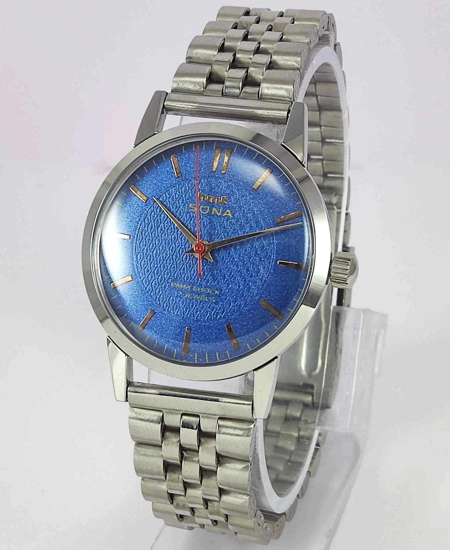 HMT Sona Blue Dial 17 Jewels Men's Wrist Watch 0231 Discover-Diamonds