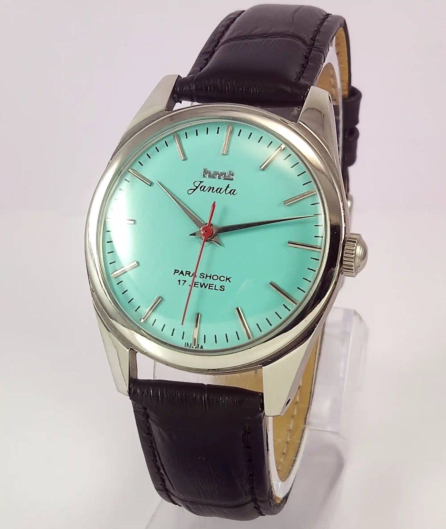HMT Janata Para Shock 17 Jewels Turquoise Dial Handwinding Men's Watch Discover-Diamonds