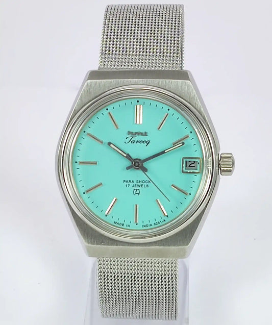 HMT Tareeq 17 Jewels Torquoise Dial Date Function Men's Watch - Discover-Diamonds