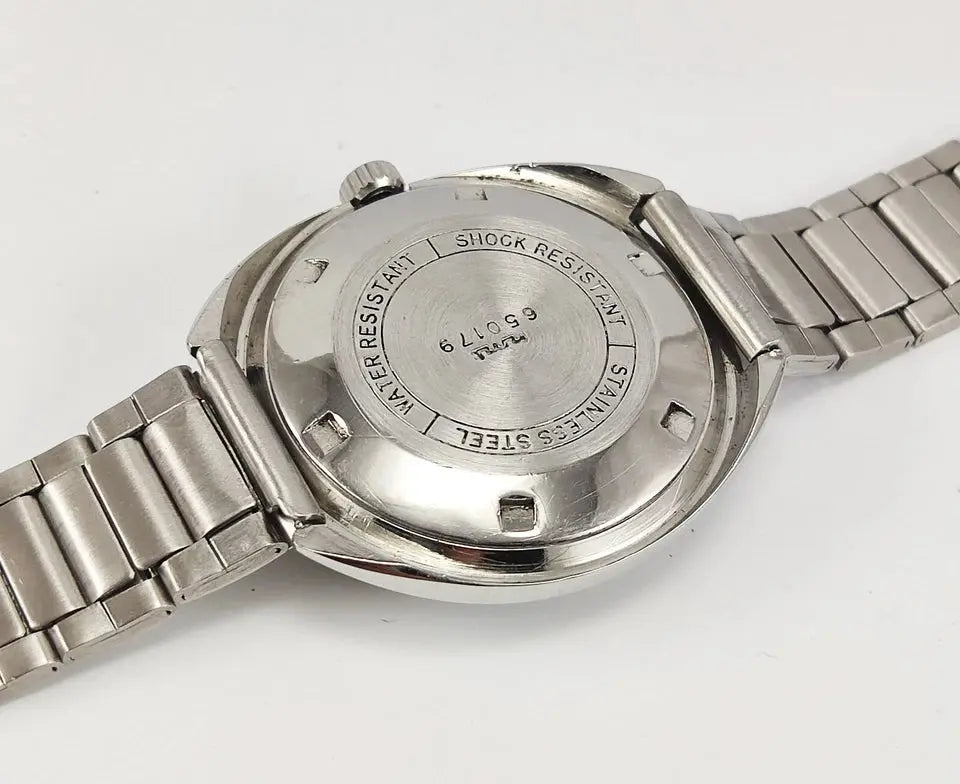 HMT Rajat Silver Dial 21 Jewels Day Date Mechanical Automatic Man's Watch 0231 Discover-Diamonds