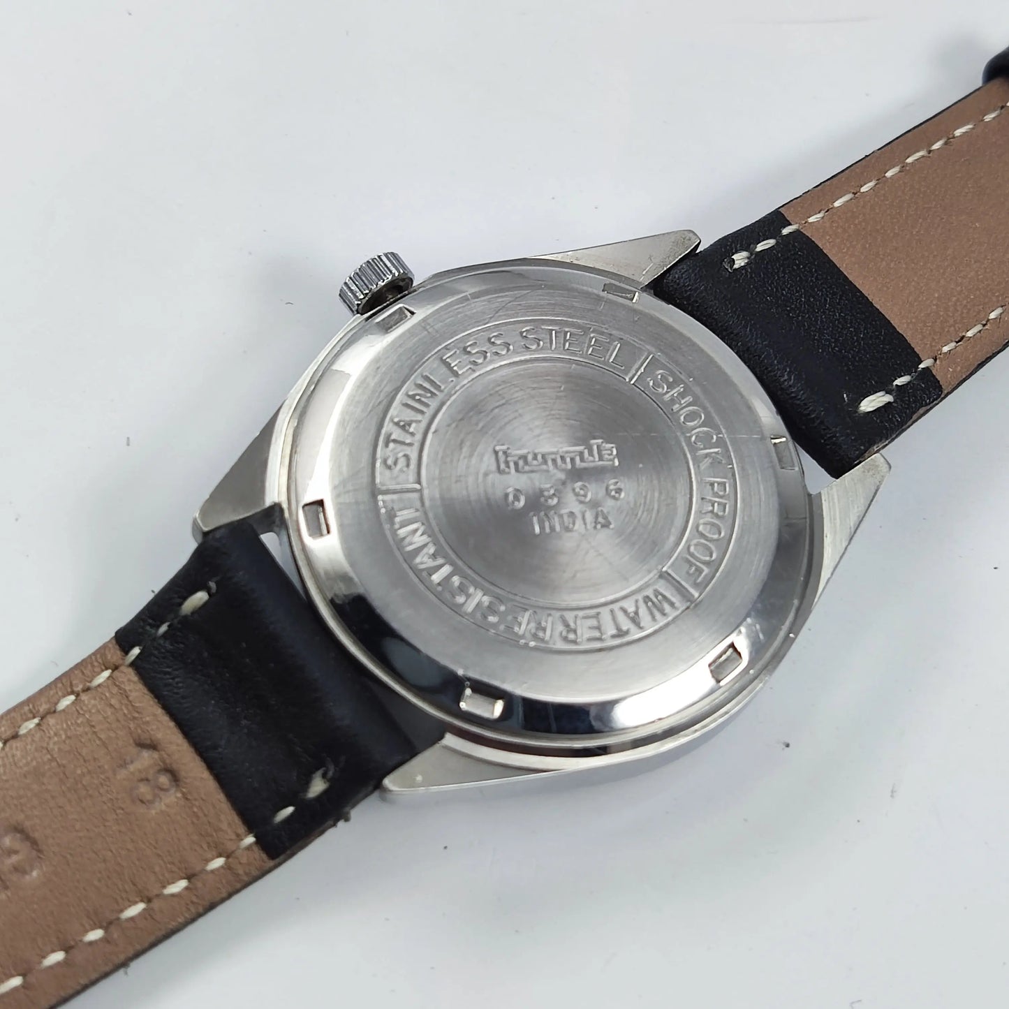 HMT Kohinoor Para Shock 17 Jewels Black Dial Mechanical Hand winding Men's Wrist Watch Discover-Diamonds