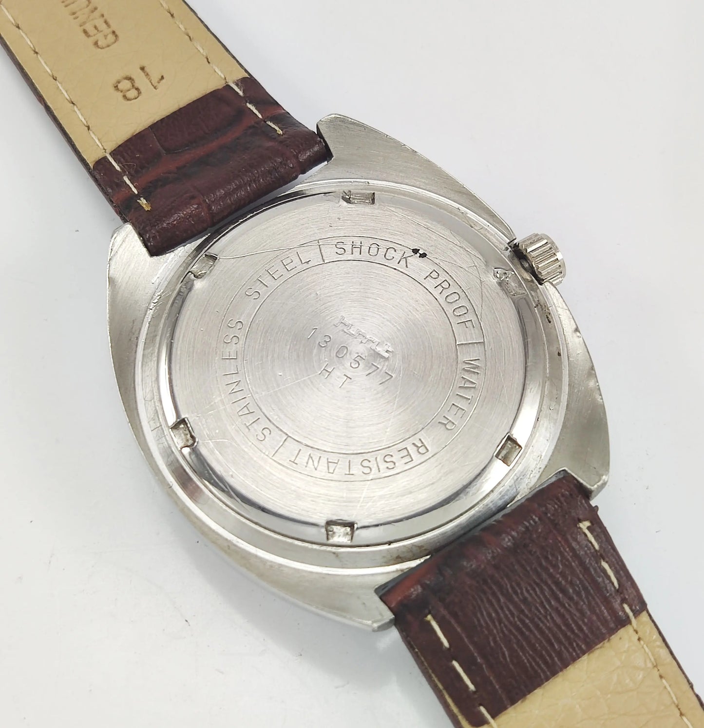 HMT Para Shock 17 Jewels Blue Dial Mechanical Handwinding Men's Watch Discover-Diamonds