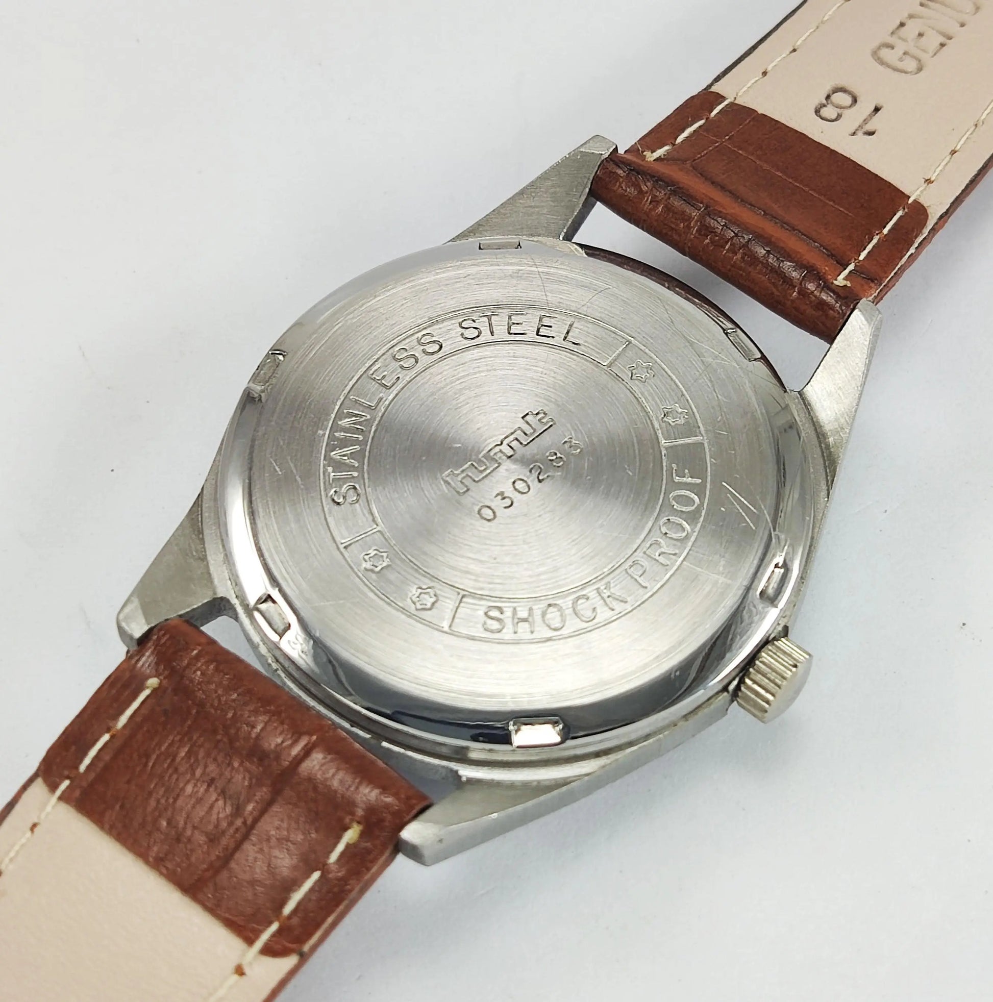 HMT Janata Para Shock 17 Jewels Black Dial Mechanical Hand winding Men's Wrist Watch - Discover-Diamonds