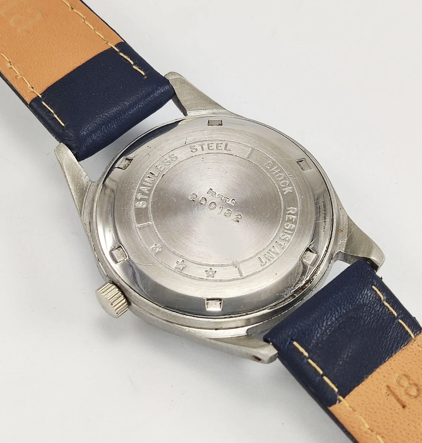 HMT Janata Para Shock 17 Jewels Navy Blue Dial Mechanical Hand winding Men's Wrist Watch - Discover-Diamonds