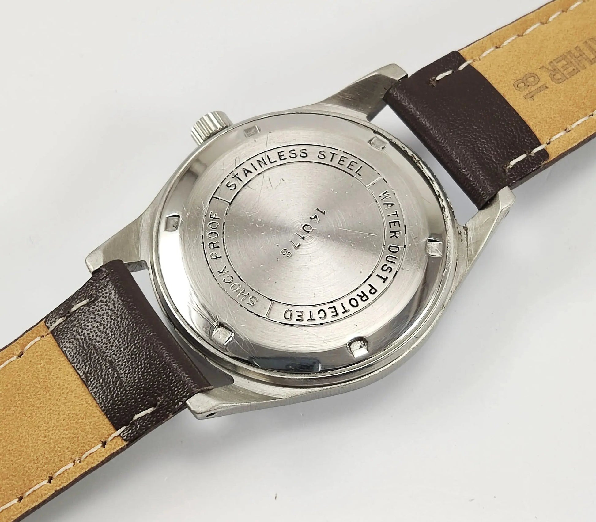 HMT Janata Para Shock 17 Jewels White Devanagari Dial Mechanical Hand winding Men's Wrist Watch Discover-Diamonds