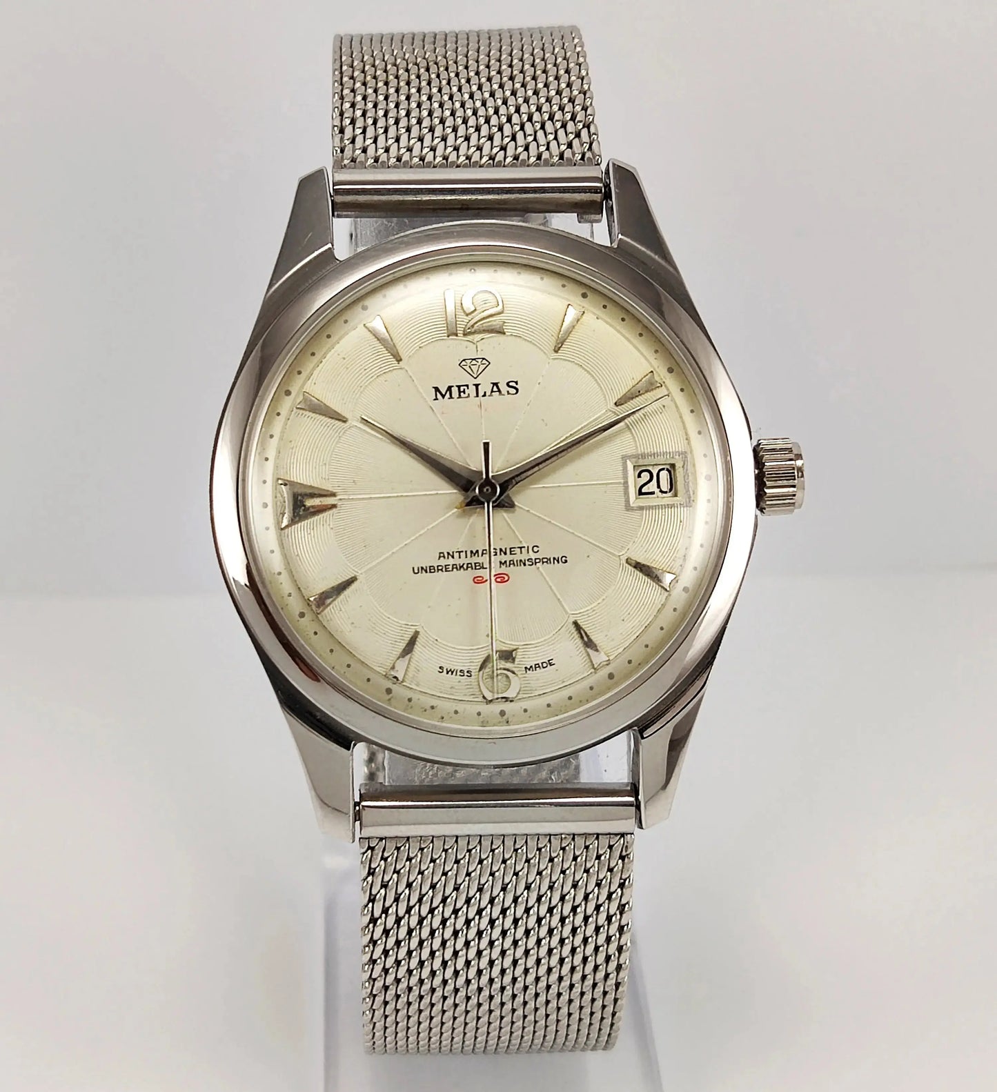 Melas Pearl Color Dial 17 Jewels Swiss Made Transparent Back Date Function Men's Hand-Winding Wrist Watch ST96 Discover-Diamonds