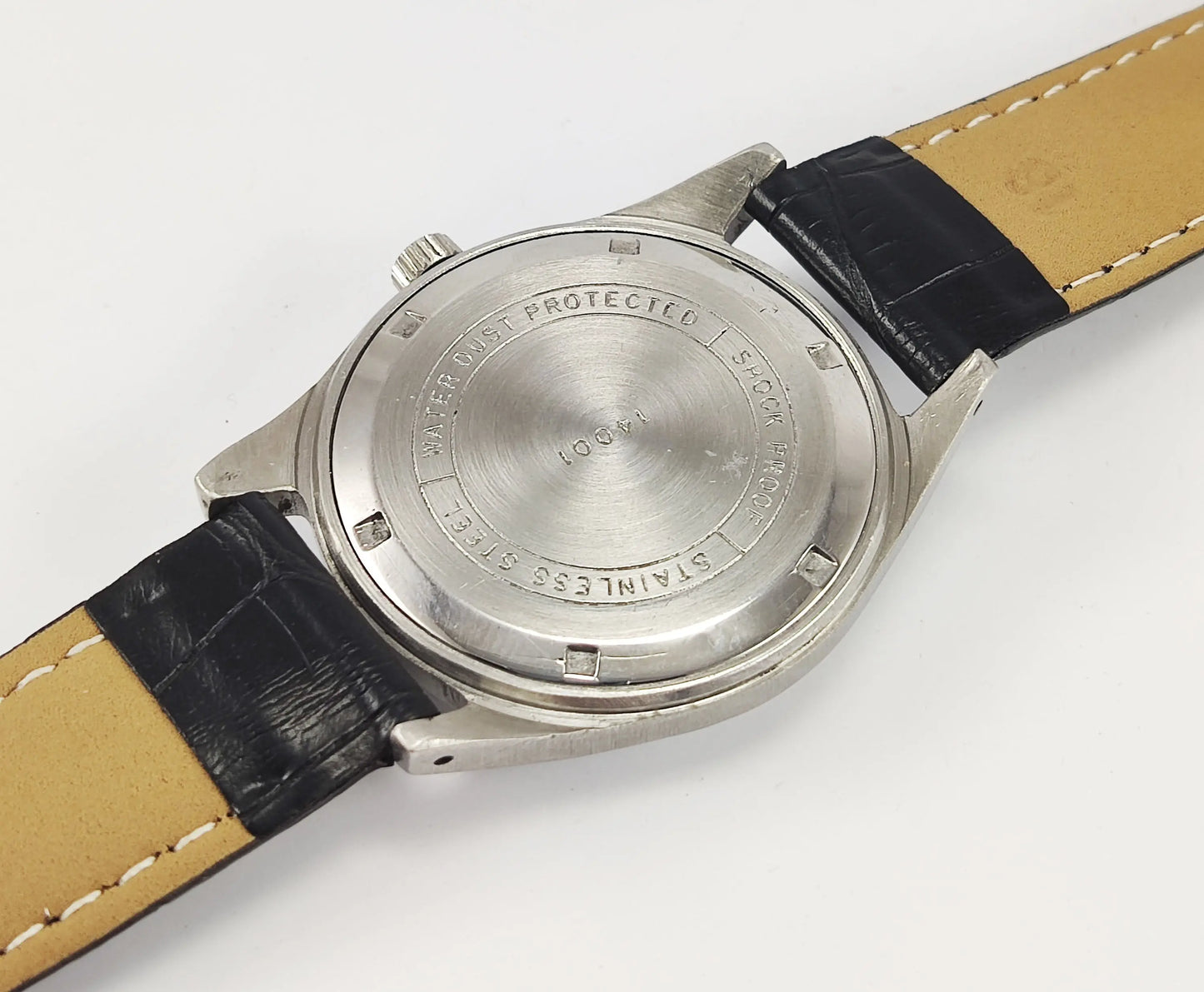 HMT Janata Para Shock 17 Jewels White Urdu / Arabic Dial Mechanical Hand winding Men's Wrist Watch Discover-Diamonds
