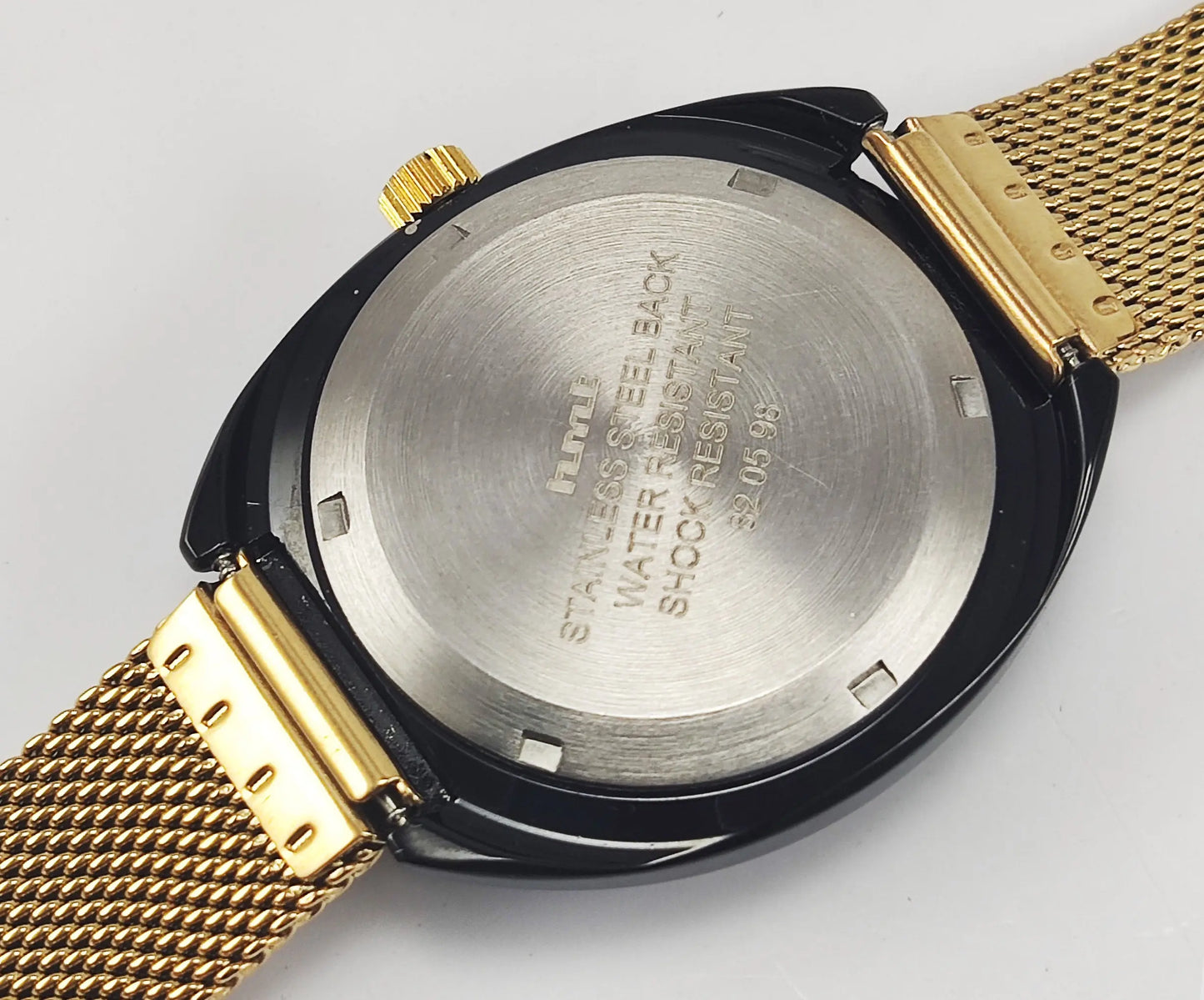 HMT Kanchan Para Shock 21 Jewels Golden Dial Day Date Function Mechanical Automatic Men's Wrist Watch Discover-Diamonds