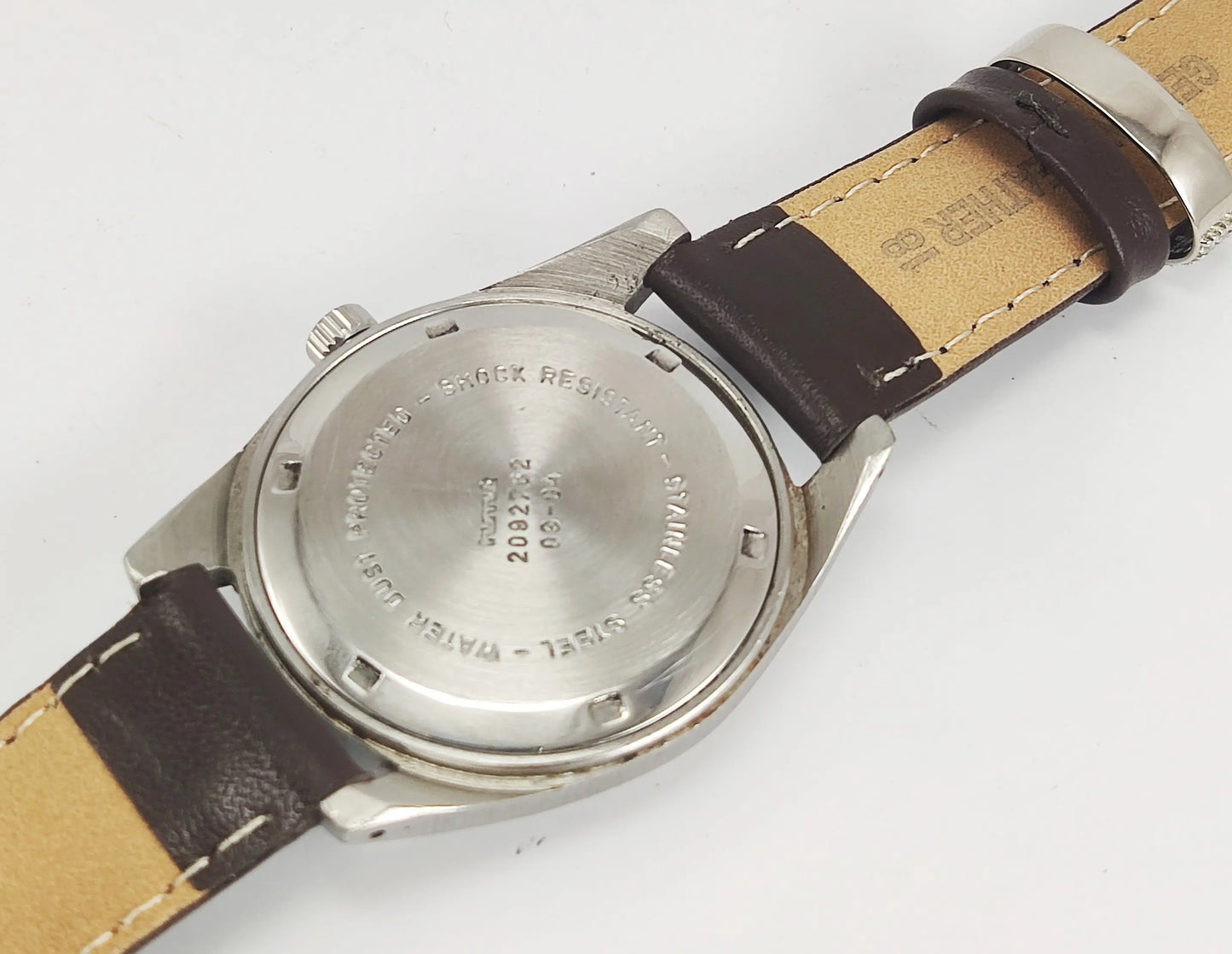 HMT Janata Para Shock 17 Jewels White Devanagari Dial Mechanical Hand winding Men's Wrist Watch Discover-Diamonds