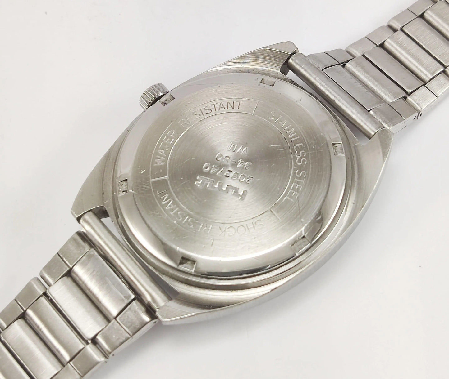HMT Himalaya Para Shock 17 Jewels Silver Dial Mechanical Hand winding Men's Wrist Watch - Discover-Diamonds