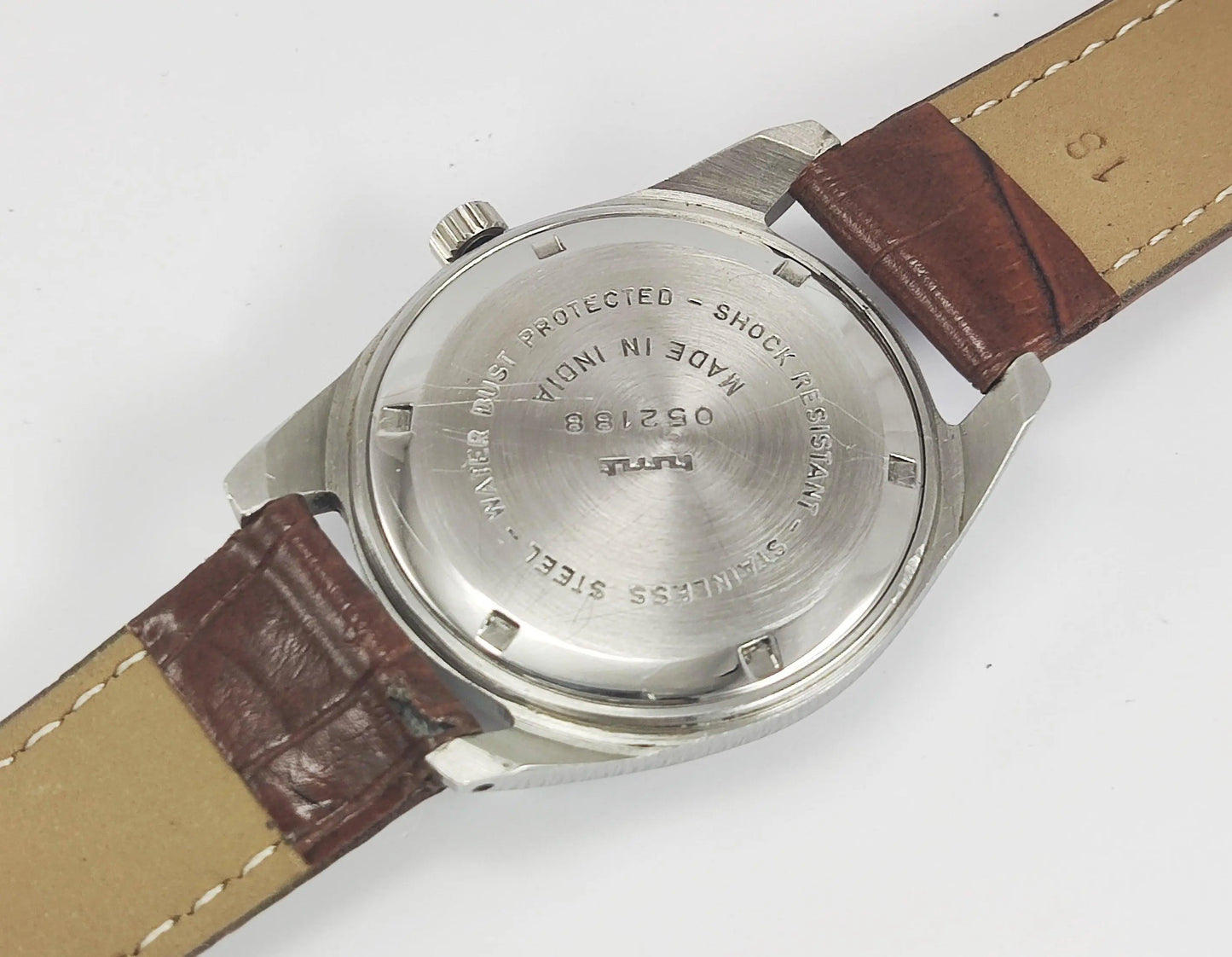 HMT Jawan Para Shock 17 Jewels Red Dial Mechanical Hand winding Men's Wrist Watch - Discover-Diamonds