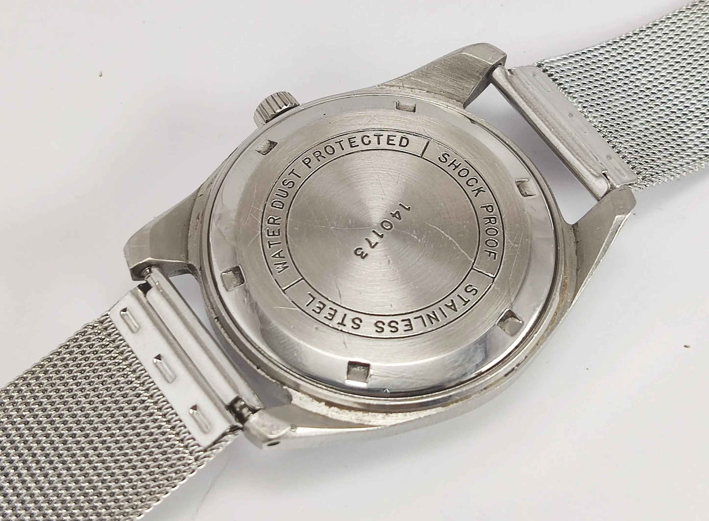 HMT Janata Para Shock 17 Jewels White Devanagari Dial Radium Hands Mechanical Hand winding Men's Wrist Watch