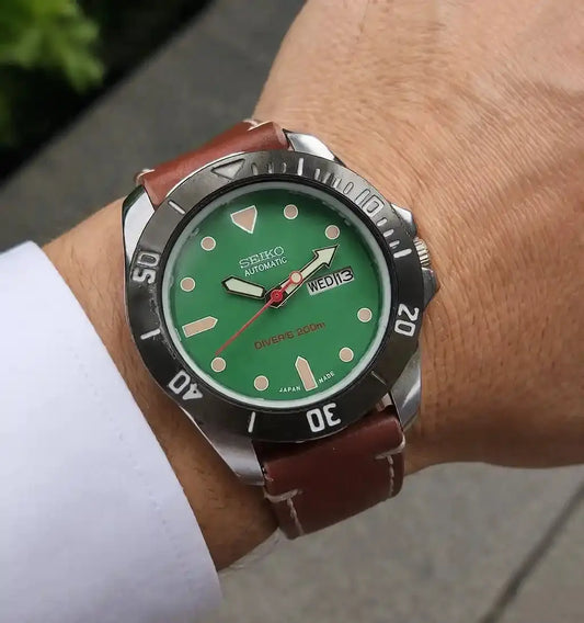 Seiko 5 Automatic 21 Jewels 6319A Silver DIal Rotating Bezel