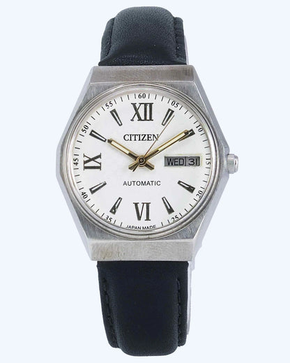 Citizen Automatic 21 Jewels 8200A White Dial Day Date Watch Discover-Diamonds