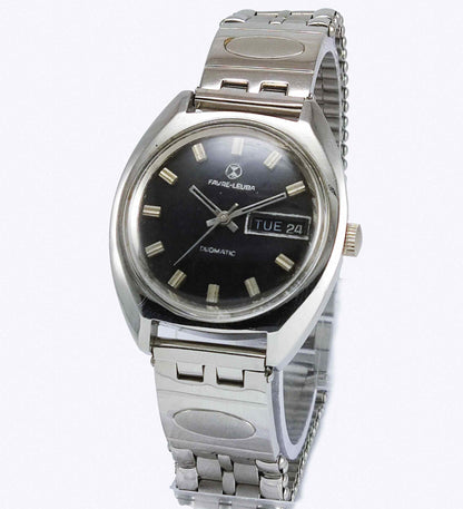 Favre Leuba Duomatic 2066 Black Dial 17 Jewels Men's Automatic Watch Discover-Diamonds